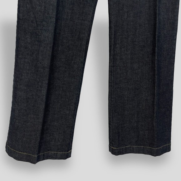 ✨SOLD✨Lafayette 148 New York Wide Leg Trouser Jeans Womens Dark Wash Size 6 - Picture 6 of 13